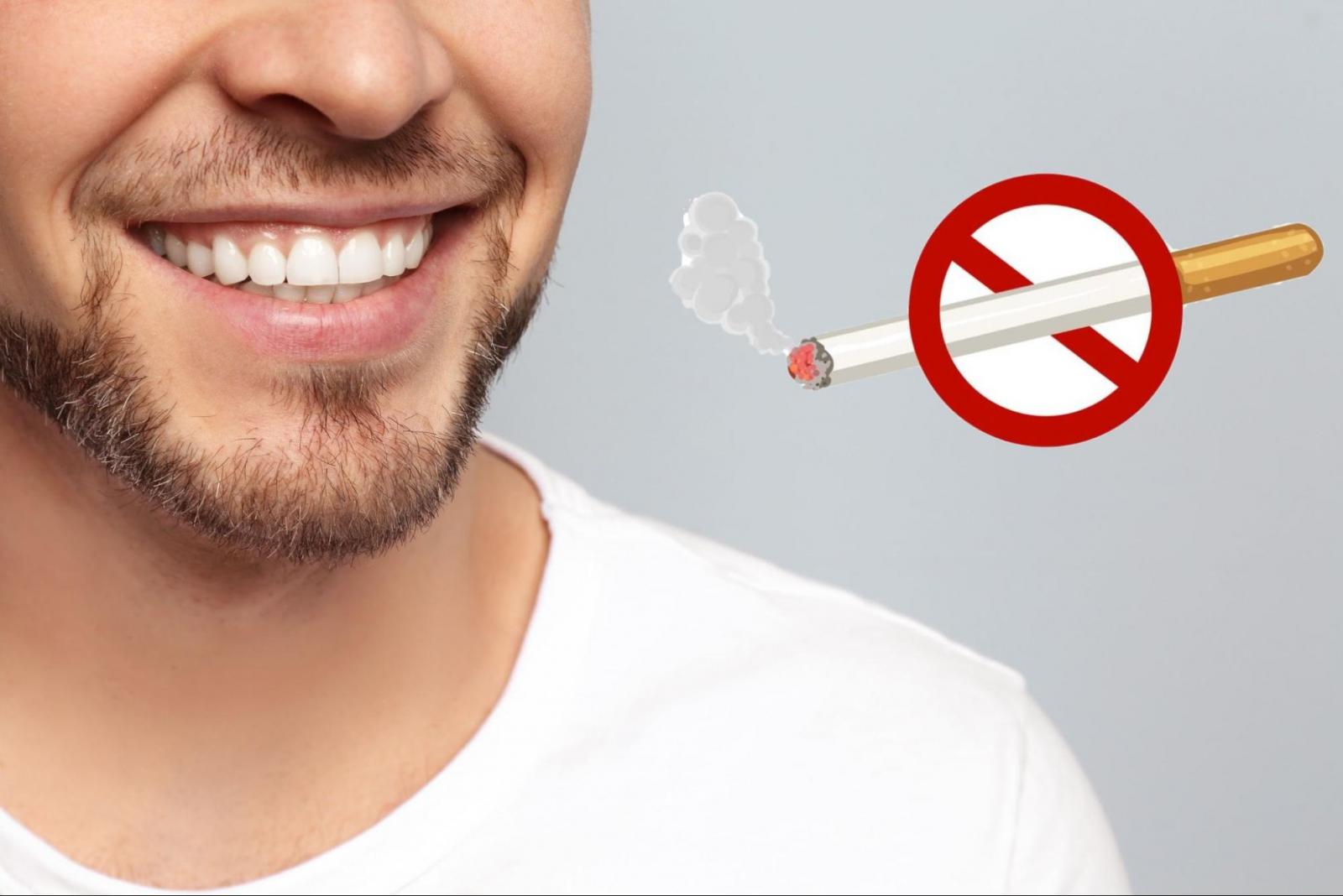 Bỏ thuốc lá là việc đầu tiên cần làm để lấy lại hàm răng trắng